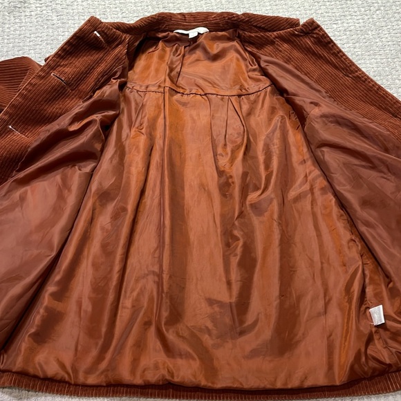 Rust/Brown Corduroy Large Button Swing Jacket Size Small - Picture 8 of 16
